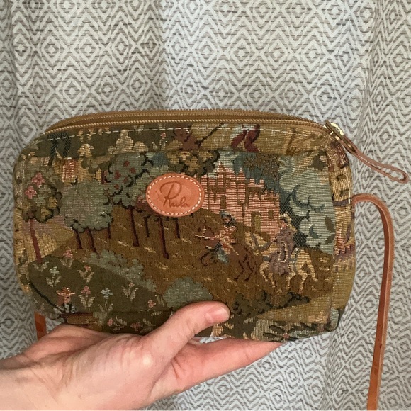 Rula clutch/ handbag with leather accents - Picture 2 of 2